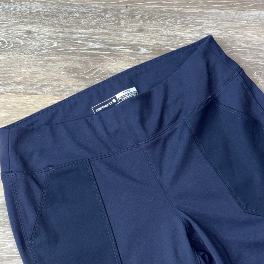 Carhartt Force Utility Leggings Navy Blue Fitted Work Pants Womens Large Regular